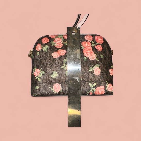 BNWT Floral CINDY Brown & pink MICHAEL KORS Crossbody Bag brand new Leather - Picture 9 of 14